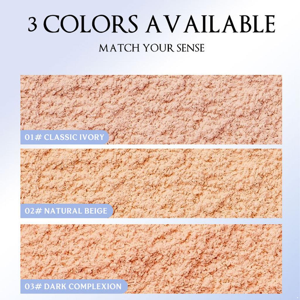 Sweatproof Matte Loose Powder for Face, Lightweight Setting & Concealing, All-Day Wear
