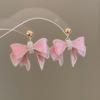 Silver Needle with Diamond Fabric, Flower Fringed Earrings, Sweet and Gentle Stud Earrings, Femininity, Versatile Earrings, Niche and High-end Sense