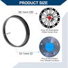 Car Wheel Hub Centric Rings Wheels Center Shaft Shock Absorbing Hubrings Durable Polycarbonate OD 56.1mm to ID 54.1mm 4 Pcs Black Durable Material
