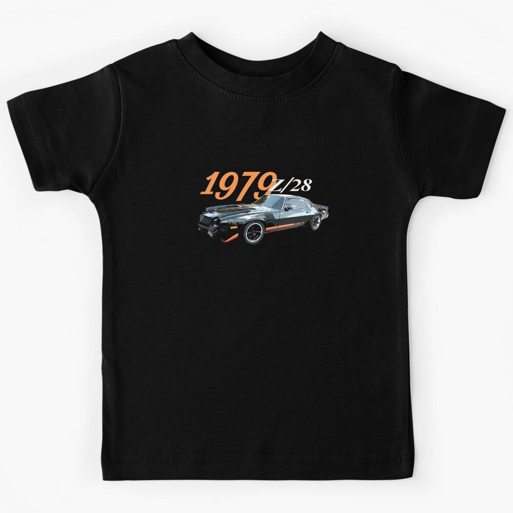 CLASSIC CARS, VINTAGE BLACK 1979 Z/28, AMERICAN MUSCLE CARS Kids T-Shirt 110