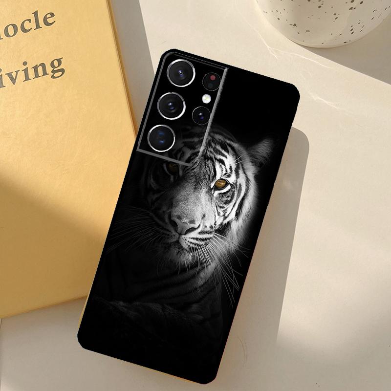 Cool Animal Big Cat Tiger Phone Case For Samsung Galaxy S25 S20 S21 S22 S23 S24 Ultra S9 S10 Plus S25 FE Cover Shell
