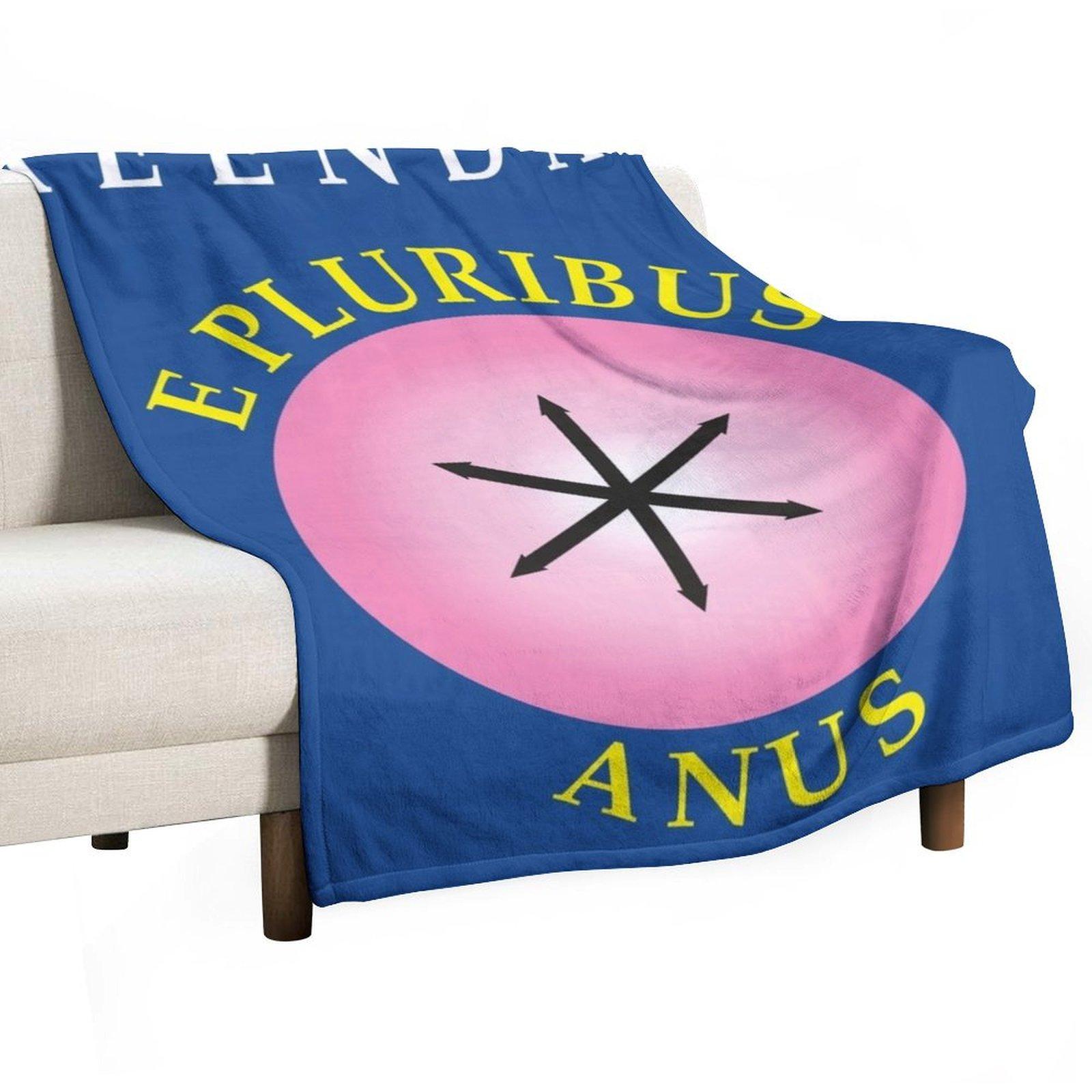 E Pluribus Anus Throw Blanket Luxury Brand Retros Furrys Vintage Blankets 30x40in