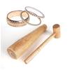 2pcs   Set Wooden Mandrel Sizer Jewelry Making Adjust Bangle Sizing Measurement Stick Hammer Tool Set