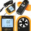 Digitales Anemometer Handheld Windgeschwindigkeitsmesser Messgerät Genau Messen Wind Temperatur Geschwindigkeit Hintergrundbeleuchtung LCD Digital