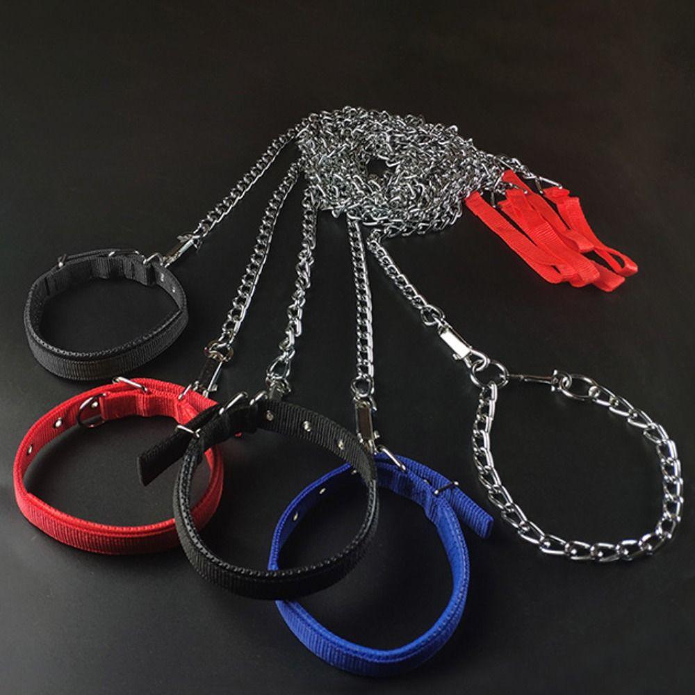 Foam Collar Iron Dog Chain Anti-wear Dog Traction Rope Pet Dog Leash for Medium and Large Dog