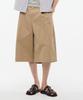 LEARVE Mocha Canvas Bermuda Pants Beige