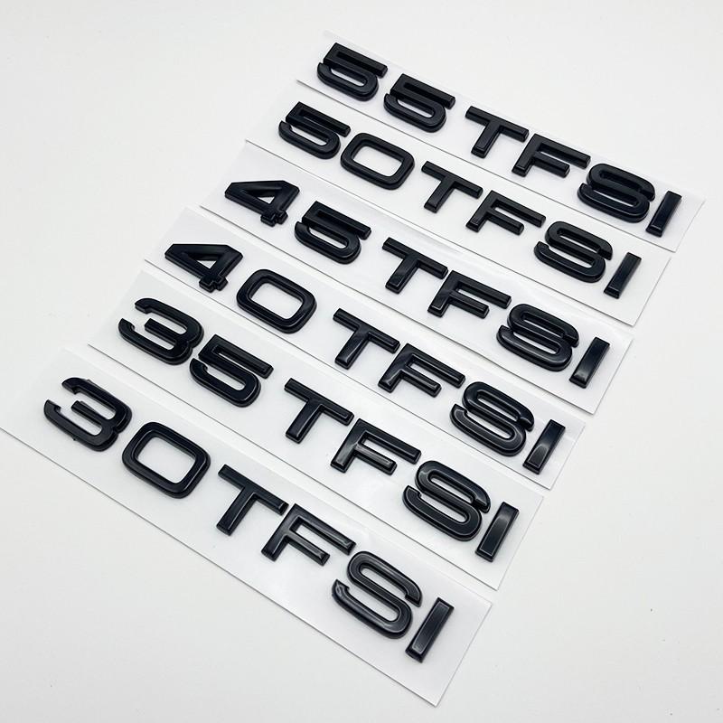 2026 ABS Letters Numbers Emblem for Audi A1 30TFSI 35TFSI 40TFSI 45TFSI 50TFSI 55TFSI 30TDI Car Trunk Fender Nameplate Logo Sticker