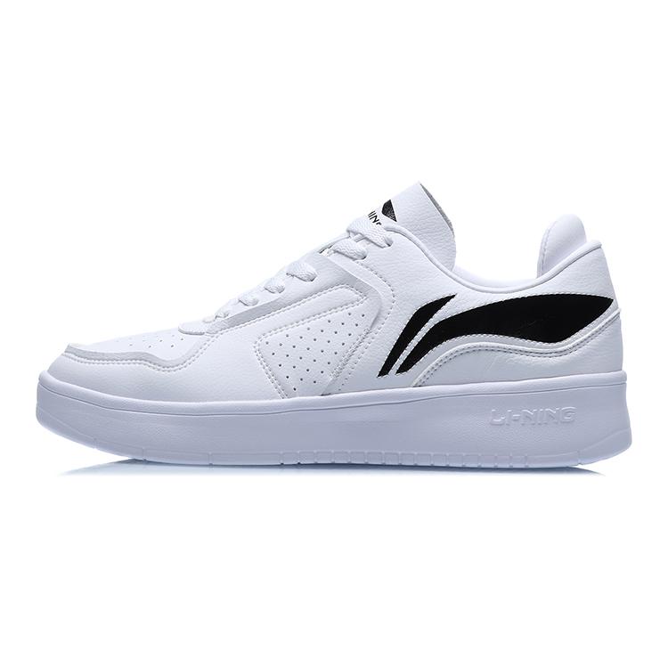 New LiNing Street Player Coverage Warm Water Resistant Low Top Skateboard Shoes White Black AGCQ251-4
