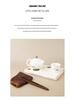 Sheep Fat Jade Portable Ceramic Tea Set - One Pot, Two Cups, Travel-Friendly Souvenir.