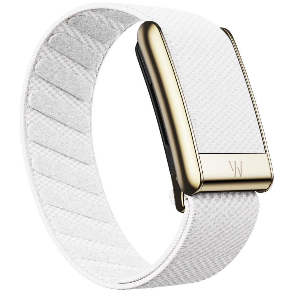 Suitable for Whoop 5.0 Mg Wristband Strap W Leather Nylon Woven Elastic Whoop Sports Replacement Strap Gold Silver Metal