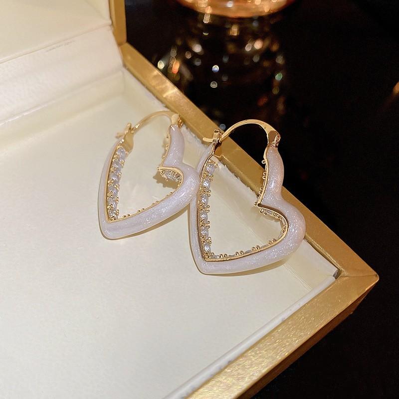 Love Geometric Earrings, Simple Flower Earrings, Fashionable Temperament Earrings, High-end Sense Earrings, Gifts