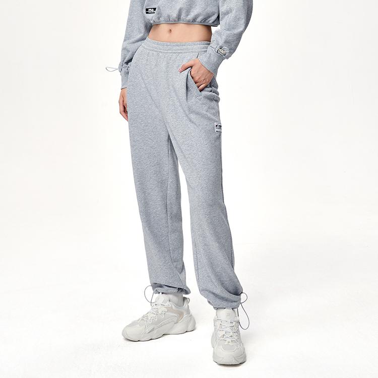 New FILA Knitted Sweatpants Women's Dark Marble Heather Gray F11W149605FMG