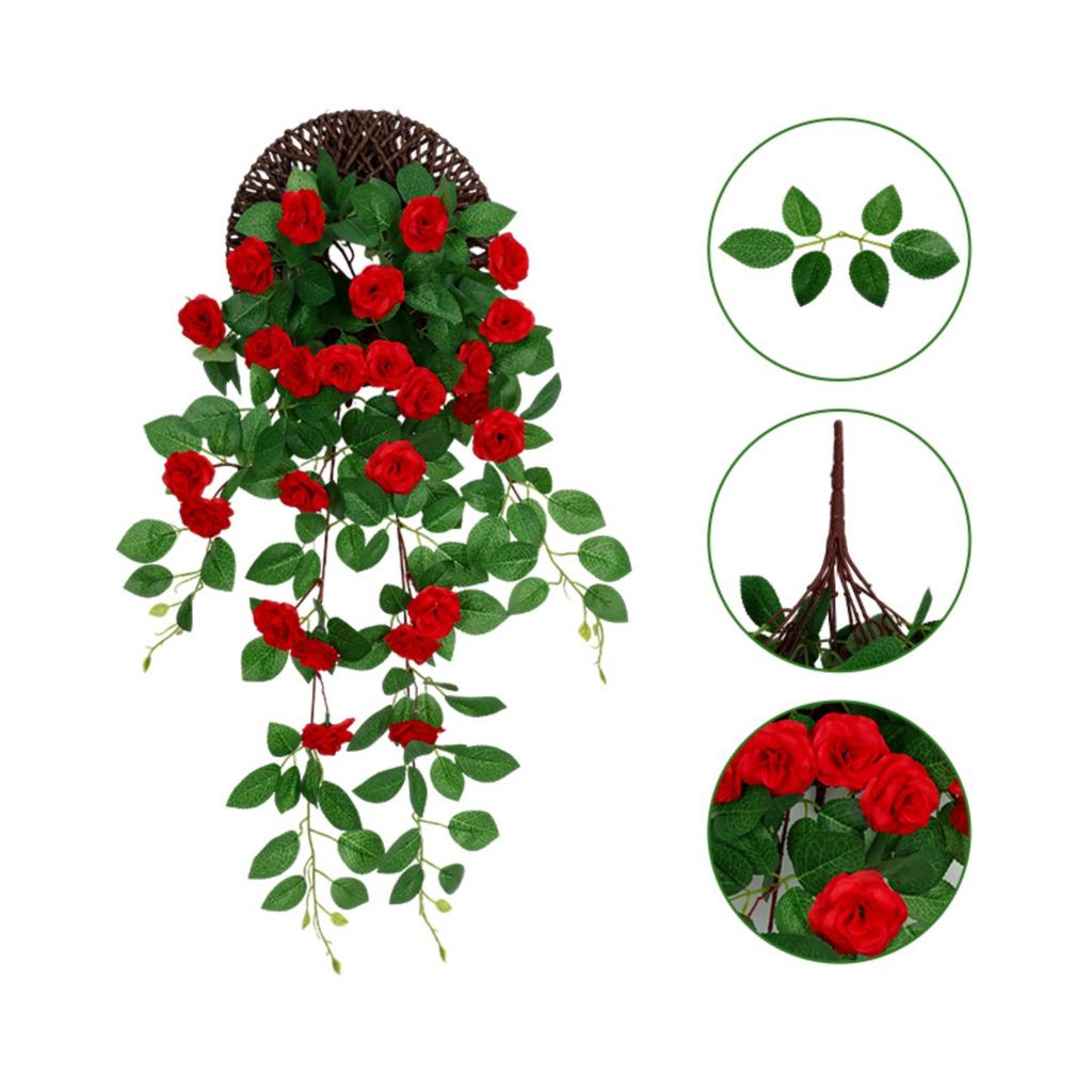 0,9m Umělá Květinová Vinná Réva, Falešná Květinová Vinná Réva, Plastová Květina, Krytka Trubky, Balkonová Dekorace
