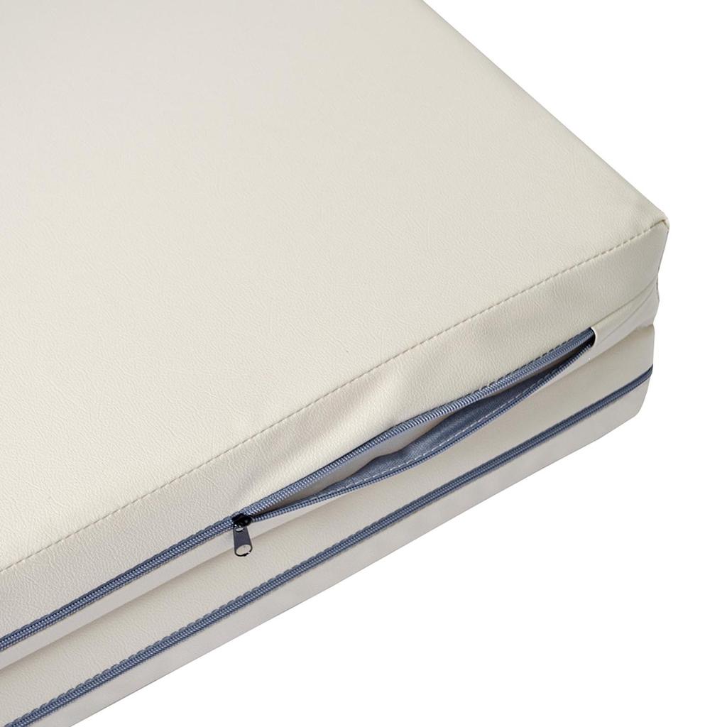 Gymnastic Mat Gamma 100x100x8 Two-piece with Pole Cutouts - Beige