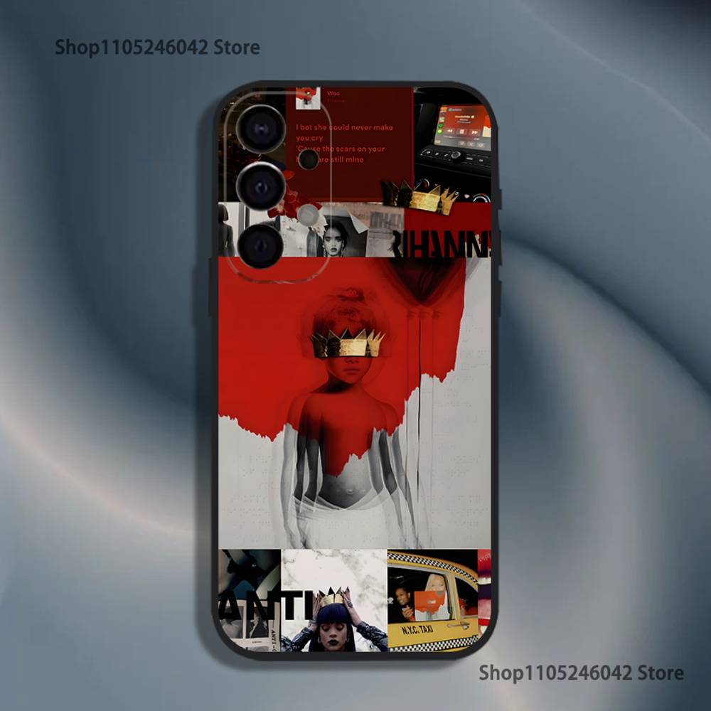 Singer R-Rihannas For Samsung S26,S25,S24,Ultra,S20,S30,Plus,S22,S23,Ultra,Plus,5G Soft TPU Cover Phone Case