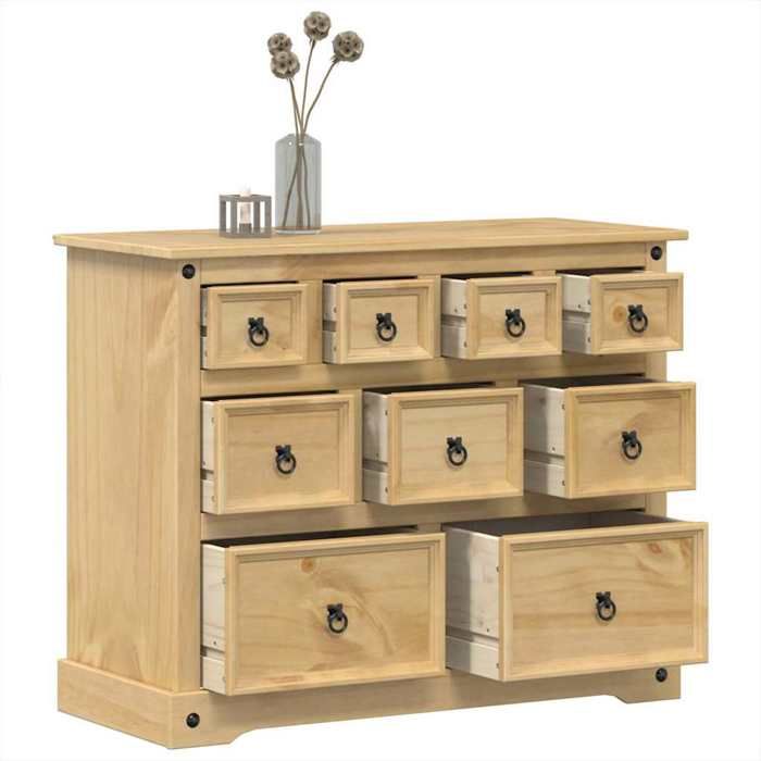 VidaXL Commode Corona 101x45x82 Cm Solid Pine Wood, Chest of Drawers, Filing Cabinet, Drawer Cabinet, Storage Cabinet, 4005678