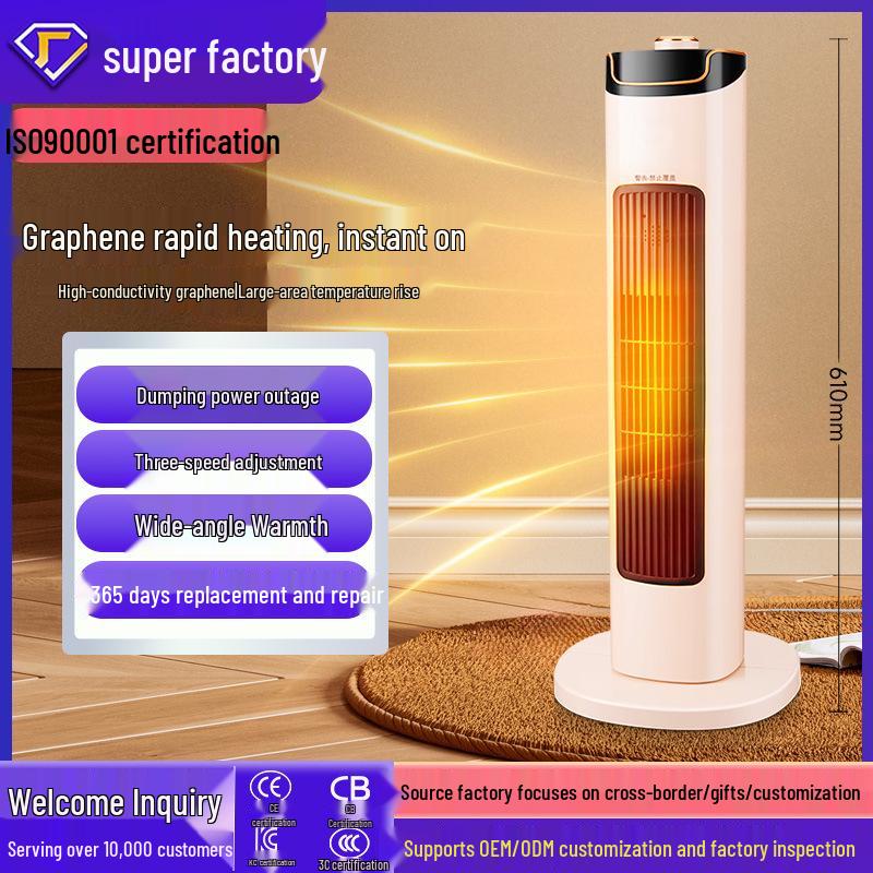 Dual-Use Graphen-Heizung: Kompakter, Energiesparender Heiß-/Kaltlüfter