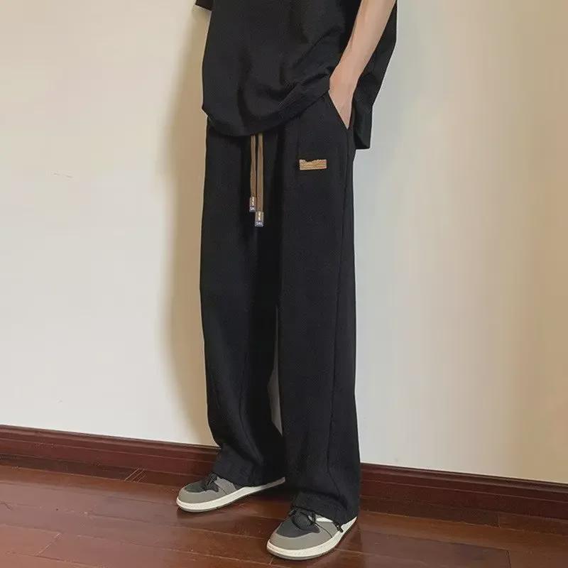 Herren Herbst Trend Locker Gerade Lässig Plus Samt Dick Weitbein Hose