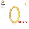 1/10 Stück Edelstahl Rund Nasenring CZ Scharnier Septum Clicker Herz Ohrring Creole Ohr Tragus Knorpel Daith Piercing Schmuck