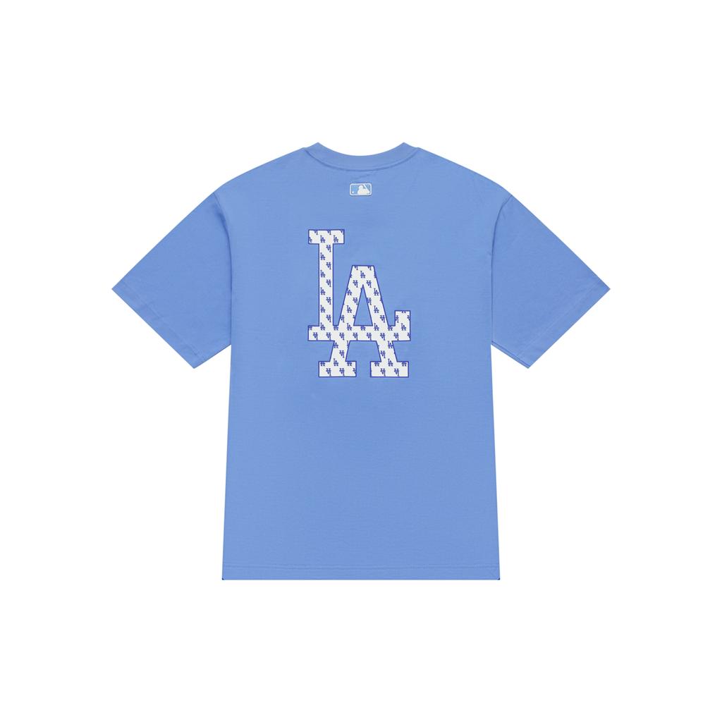 New MLB MONOGRAM Collection Los Angeles Dodgers SS24 T Shirt Unisex Blue 3ATSM0343-07BLM