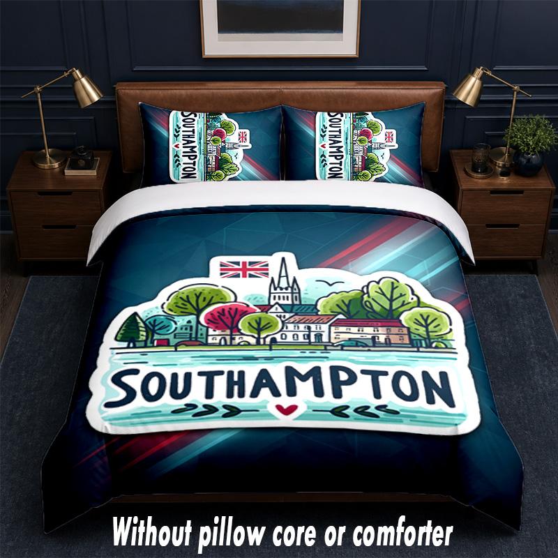 Southampton Design Bed Bedding Set 1 Duvet Cover + 2 Pillowcases Soft Breathable Household Bed Linens