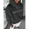 Men Jesus Fleece Hoodie Sweatshirt Street Fashion for Men Long Sleeve Hooded Sweatshirts Hip Hop Harajuku Y2k Men Tops Hoodie