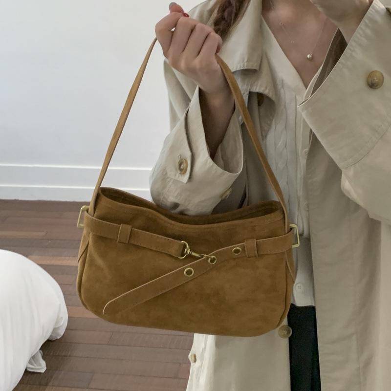 Underarm Bag Women's 2025 New Trendy Niche Retro Fashion Light Luxury Niche High-end Shoulder Bag Bucket Bag