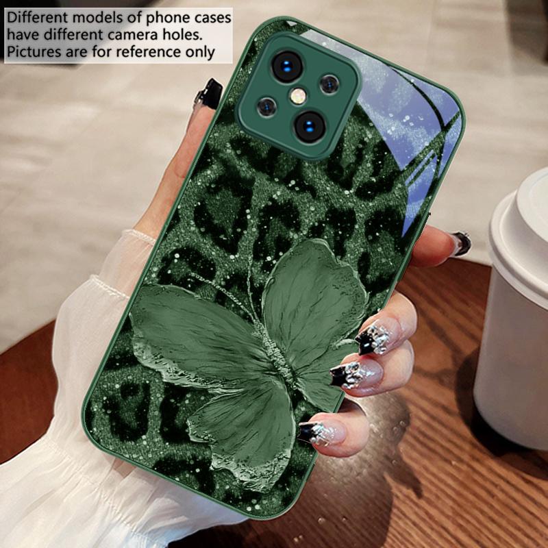 Fluture Violet Leopard Pentru Oppo Find X5 X8 Pro X3 Lite A72 58 73 54S F11 79 Reno 6 4Z 5G Nord N200 Carcasă Telefon din Sticlă Călită