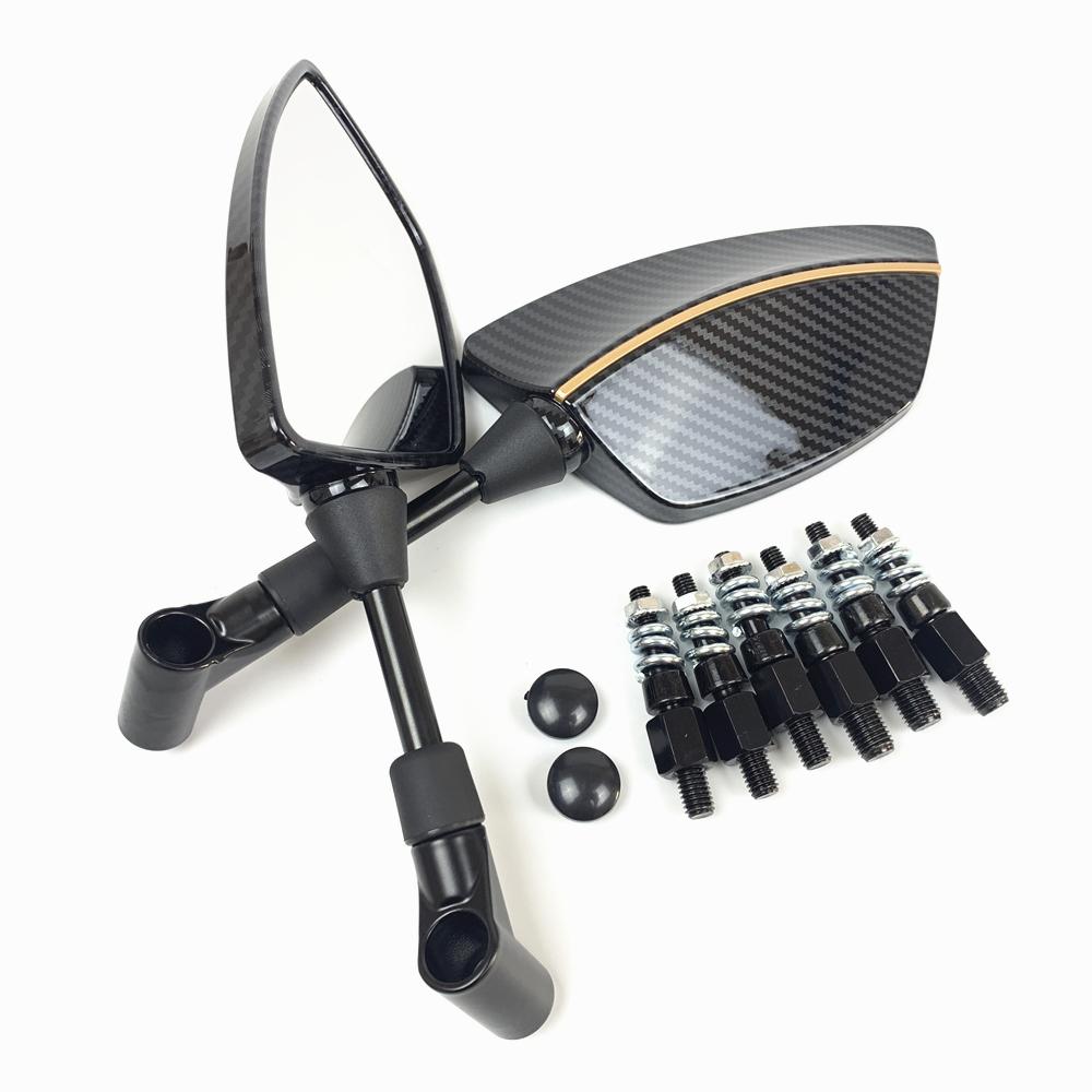 For YAMAHA MT01 MT03 MT-07 MT-09/Tracer 900 700 Tenere FJ09 MT10 Carbon Black Motorcycle Accessories Side Rearview Mirrors