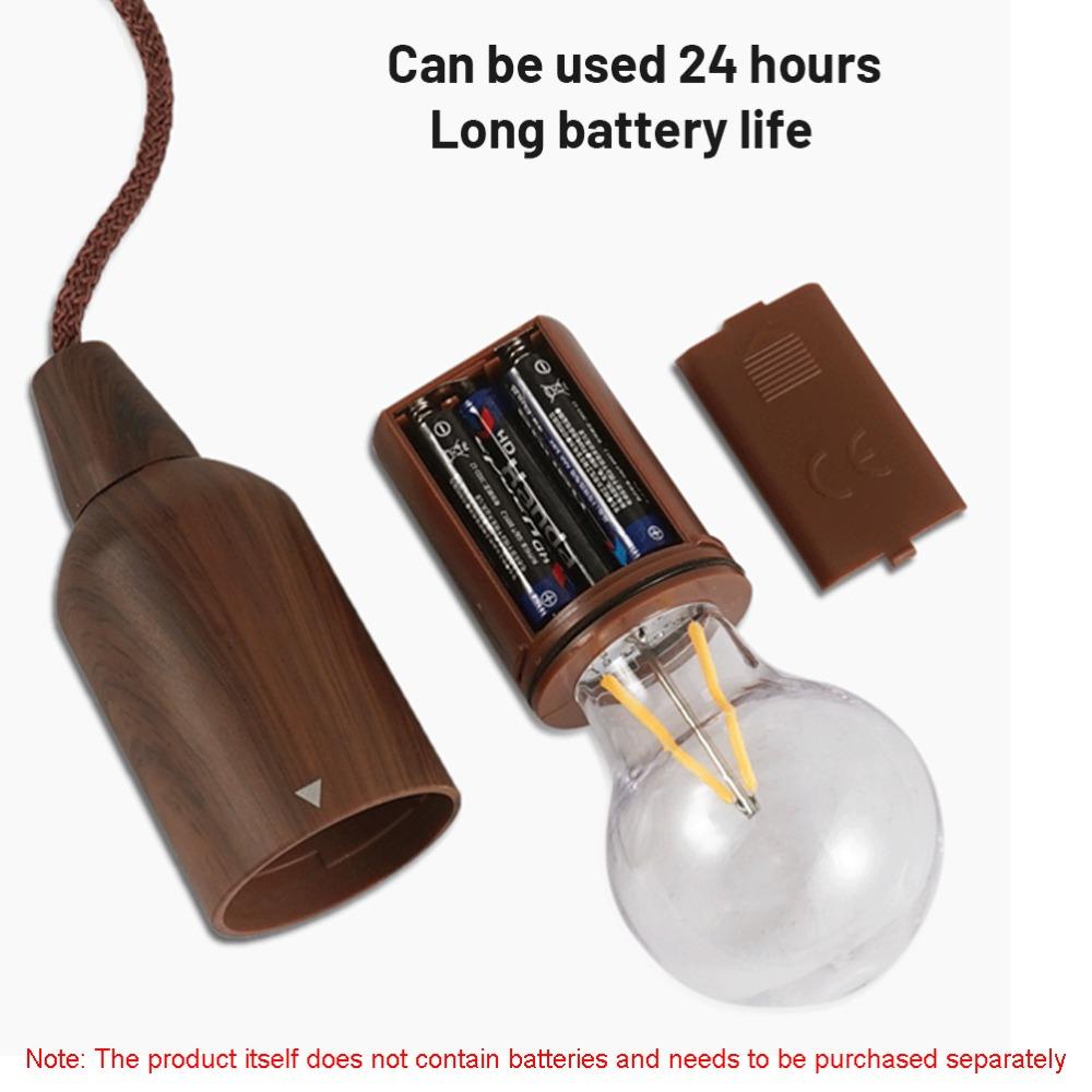 Brown Pull Cord Light Bulb Portable Pull String Hanging Bulb Durable LED Pull Hang Bulb  Camping