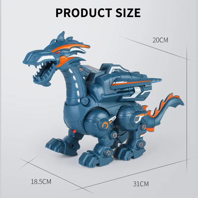 Pulverizator electric dezinfectează jucărie robot cu dinozaur cadou de zi pentru copii Montessori mers pe jos pterozaur jucărie cu sunet robot jucării cu pulverizare pentru copii