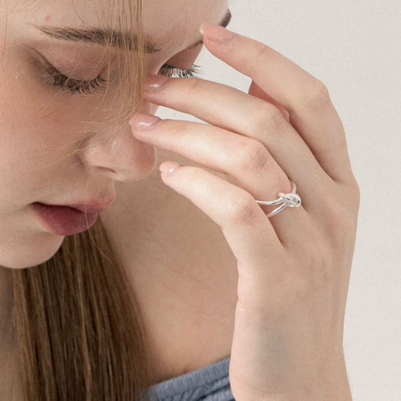 LILYKORI Silber Termir Knotenring