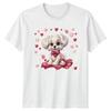 Cute Fluffy White Puppy Dog Wearing Unisexs TShirt Kawaii Dog Lover