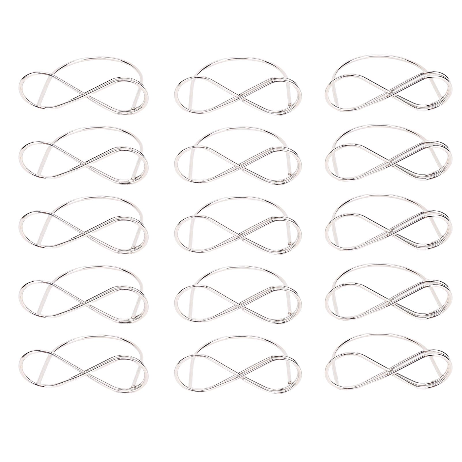 

15 шт. Держатели для карточек на стол Металлические проволочные подставки для отображения этикеток для заметок, фотографий, номеров, карточек для рассадки Silver