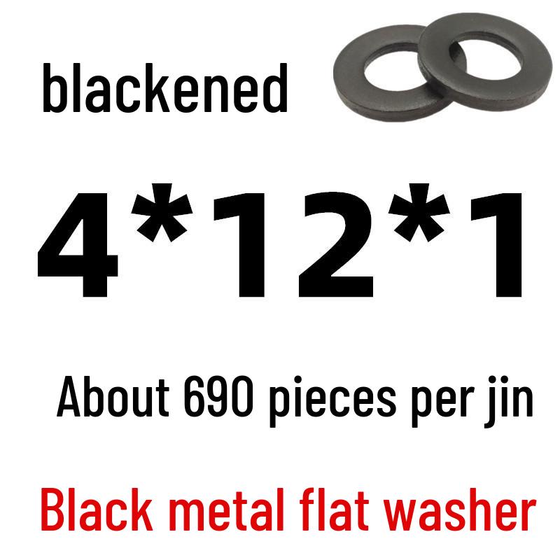 Thickened Black Iron Flat Washer for Screws, Non-standard Round Design