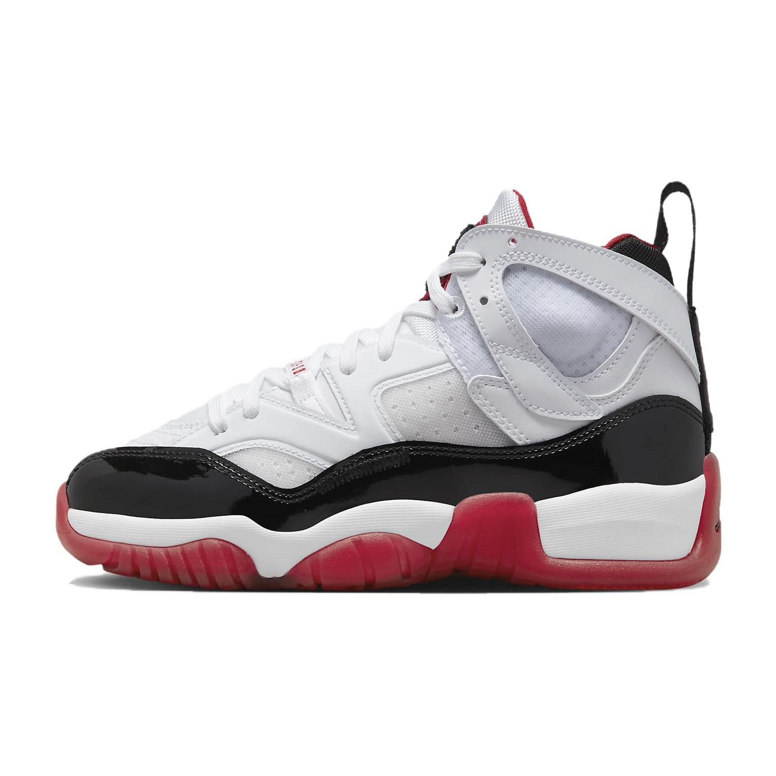 Кроссовки Air Jordan Jumpman Two Trey GS Concord-Bred для детей Белый Gym-Red Черный DQ8431-106 38.5