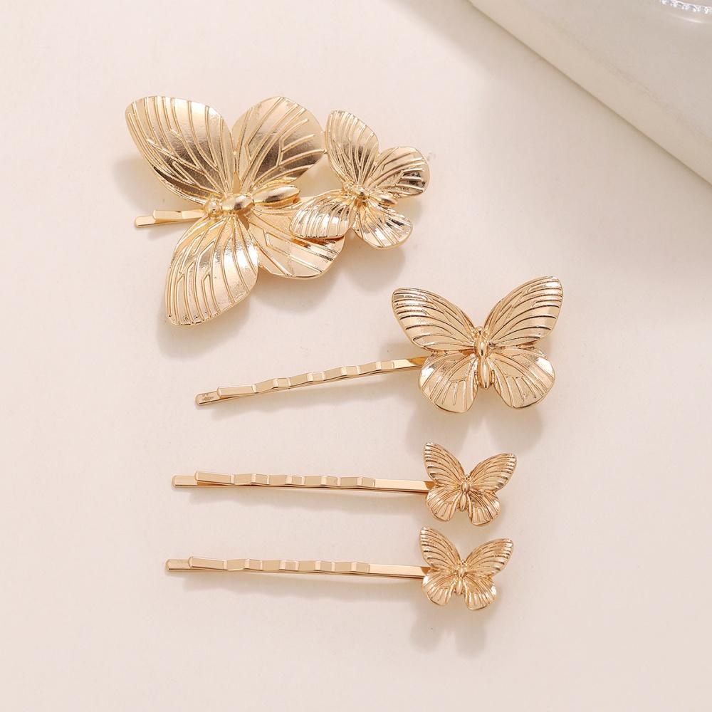 Fashion Butterfly Hair Clip Pins Metal Bridal Hairpin for Women Hair Barrettes Luxury Hair Bangs Clip Wedding Hair Accessories