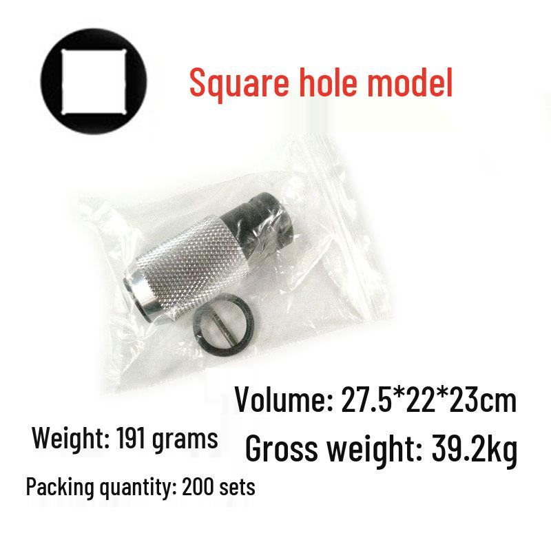 Electric Wrench to Drill Conversion Head – 1/2" Impact & Four-Pit Adapter for Square/Round Shank