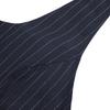 Navy Blue Retro Commuter Striped Halter Backless High Waist Wide Leg Jumpsuit