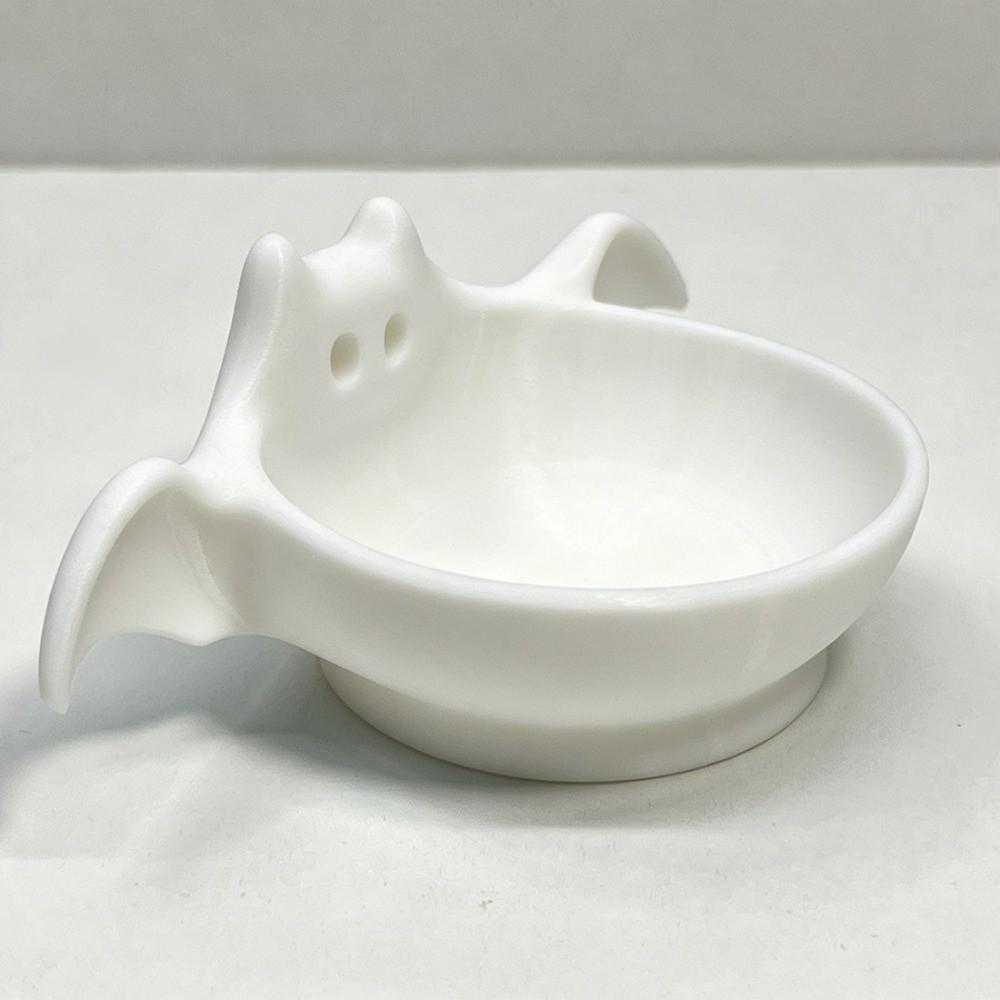 Luminous Halloween Bat Shaped Storage Bowl Cute Desktop Candy Bowl  Desk Organizer