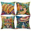Exotic Mexican - style Pillow CoversLiving room sofa cushion cover, soft and comfortable, bedroom room decoration