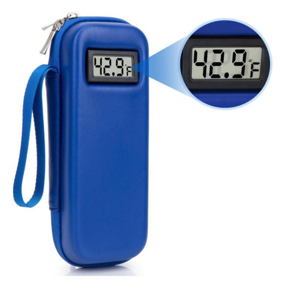 Insulin Cooler Travel Case With Thermometer Waterproof Insulated Storage Bag For Diabetic Medication Outdoor Use