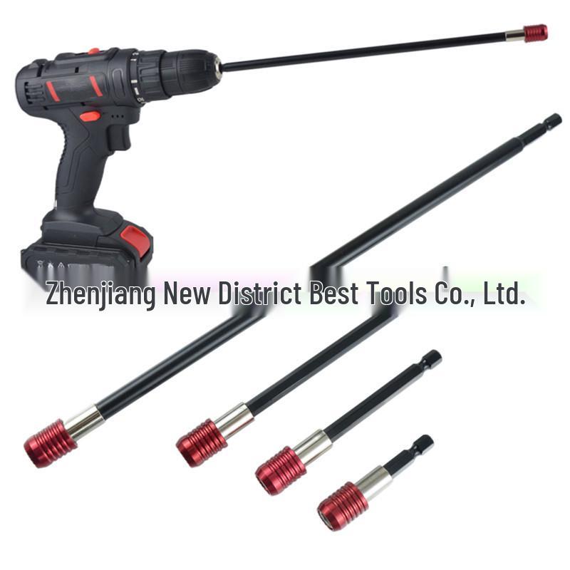 Red Quick-Change Hex Shank Extension Rod - 1/4” Bit Sizes: 50mm, 100mm, 150mm, 300mm.