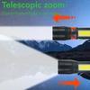 Powerful Mini LED Flashlight COB + XPE Zoom Torch Built In Battery USB Rechargeable With Pen Clip Outdoor Camping Emergency Lamp