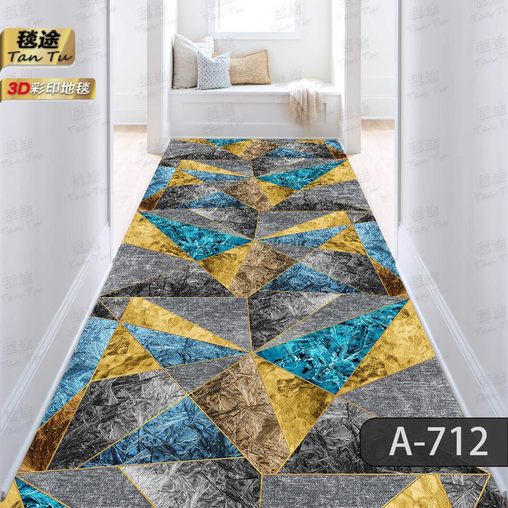 

3D Flower Carpet Corridor Floor Mat Entrance Hallway Staircase Long Strip Home Carpet Hotel 80*400cm