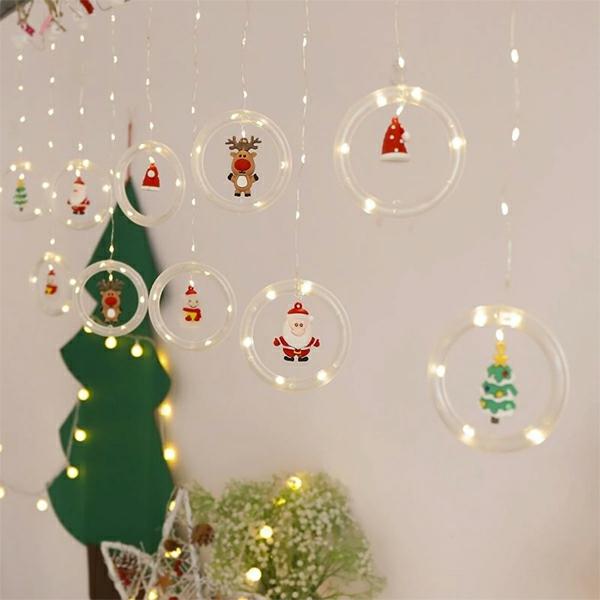 Lampki Świąteczne Led Zestaw Figurki     10Szt. - Okrągłe