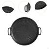 BBQ Frying Pan Practical Round Non-Stick Grill for Camping Indoor Outdoor Kitchen Pancake Meat