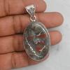Huge Oval African Bloodstone 925 Sterling Silver Pendant Jewelry, Unique Boho Style Pendant