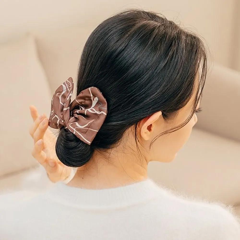 Object Pattern Handmade Updo Bun Band (21H435) Beige