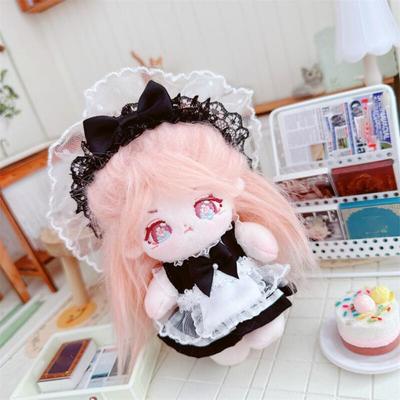 Maid Dress 10cm Cotton Doll Clothes Headwear Idol Dolls Dress  Doll Accessories